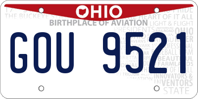 OH license plate GOU9521