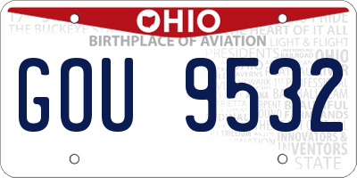 OH license plate GOU9532