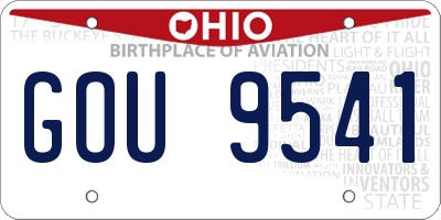 OH license plate GOU9541