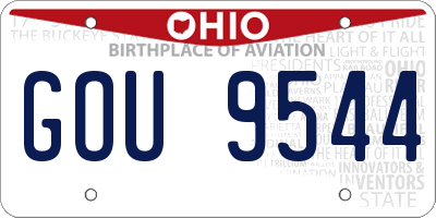 OH license plate GOU9544