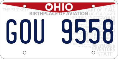OH license plate GOU9558