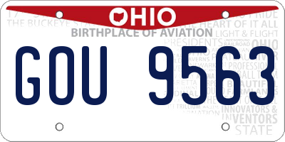 OH license plate GOU9563