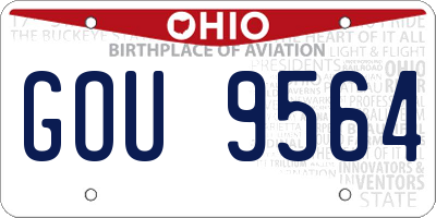 OH license plate GOU9564