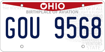 OH license plate GOU9568