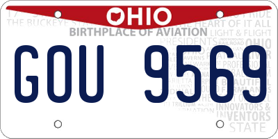 OH license plate GOU9569