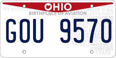 OH license plate GOU9570