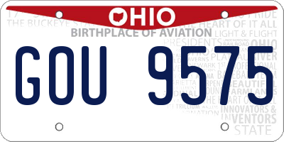 OH license plate GOU9575