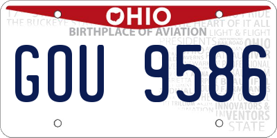 OH license plate GOU9586