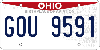 OH license plate GOU9591