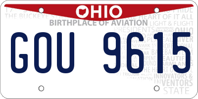 OH license plate GOU9615