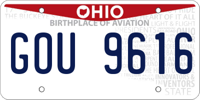 OH license plate GOU9616