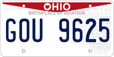 OH license plate GOU9625