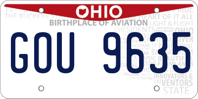 OH license plate GOU9635