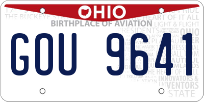 OH license plate GOU9641