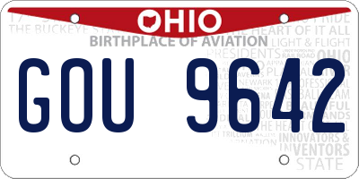 OH license plate GOU9642