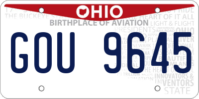 OH license plate GOU9645
