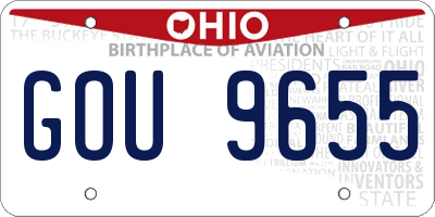 OH license plate GOU9655