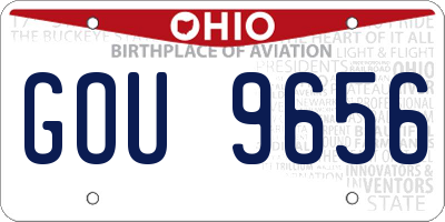OH license plate GOU9656