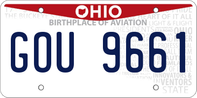 OH license plate GOU9661