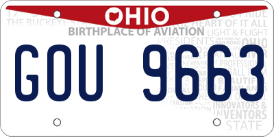 OH license plate GOU9663