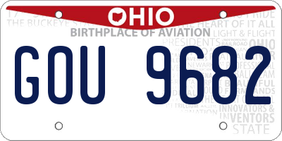 OH license plate GOU9682