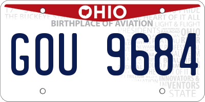 OH license plate GOU9684