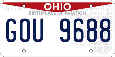 OH license plate GOU9688