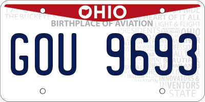 OH license plate GOU9693