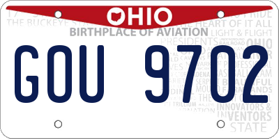 OH license plate GOU9702
