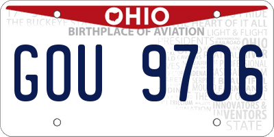 OH license plate GOU9706