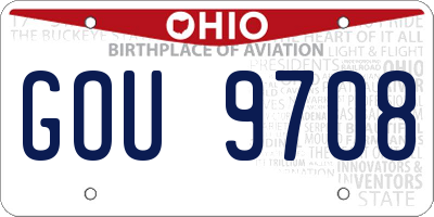 OH license plate GOU9708