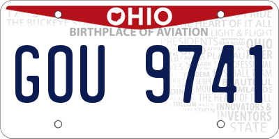 OH license plate GOU9741