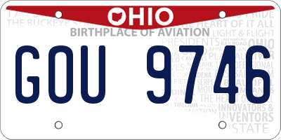 OH license plate GOU9746