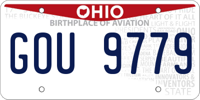 OH license plate GOU9779