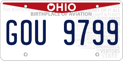 OH license plate GOU9799