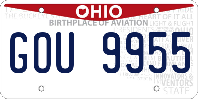 OH license plate GOU9955