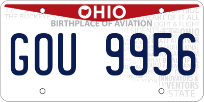 OH license plate GOU9956