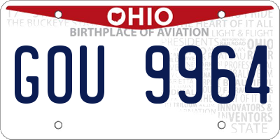 OH license plate GOU9964