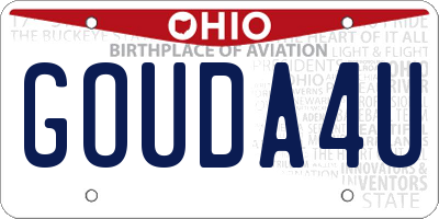 OH license plate GOUDA4U