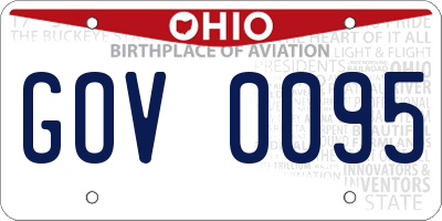 OH license plate GOV0095