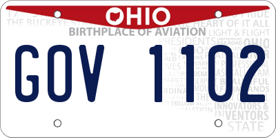 OH license plate GOV1102