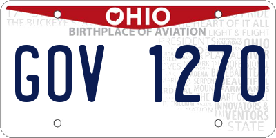 OH license plate GOV1270