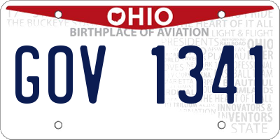 OH license plate GOV1341