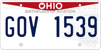 OH license plate GOV1539