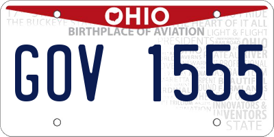 OH license plate GOV1555