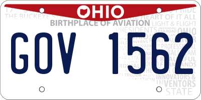 OH license plate GOV1562