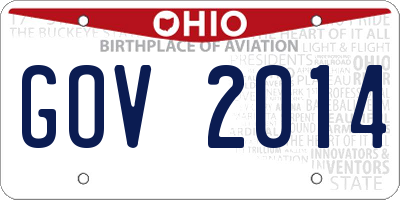 OH license plate GOV2014