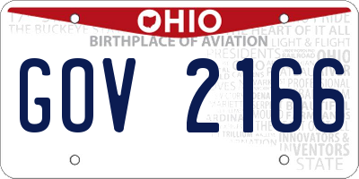 OH license plate GOV2166