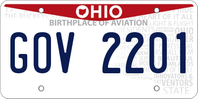OH license plate GOV2201