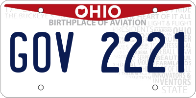 OH license plate GOV2221